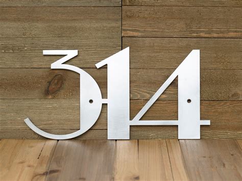 modern metal house numbers|6 inch modern house numbers.